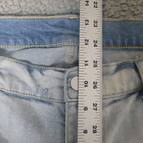 MNML Jeans Mens 36 Light Blue Denim Distressed Faded Slim Streetwear Slim Skinny - Picture 8 of 10